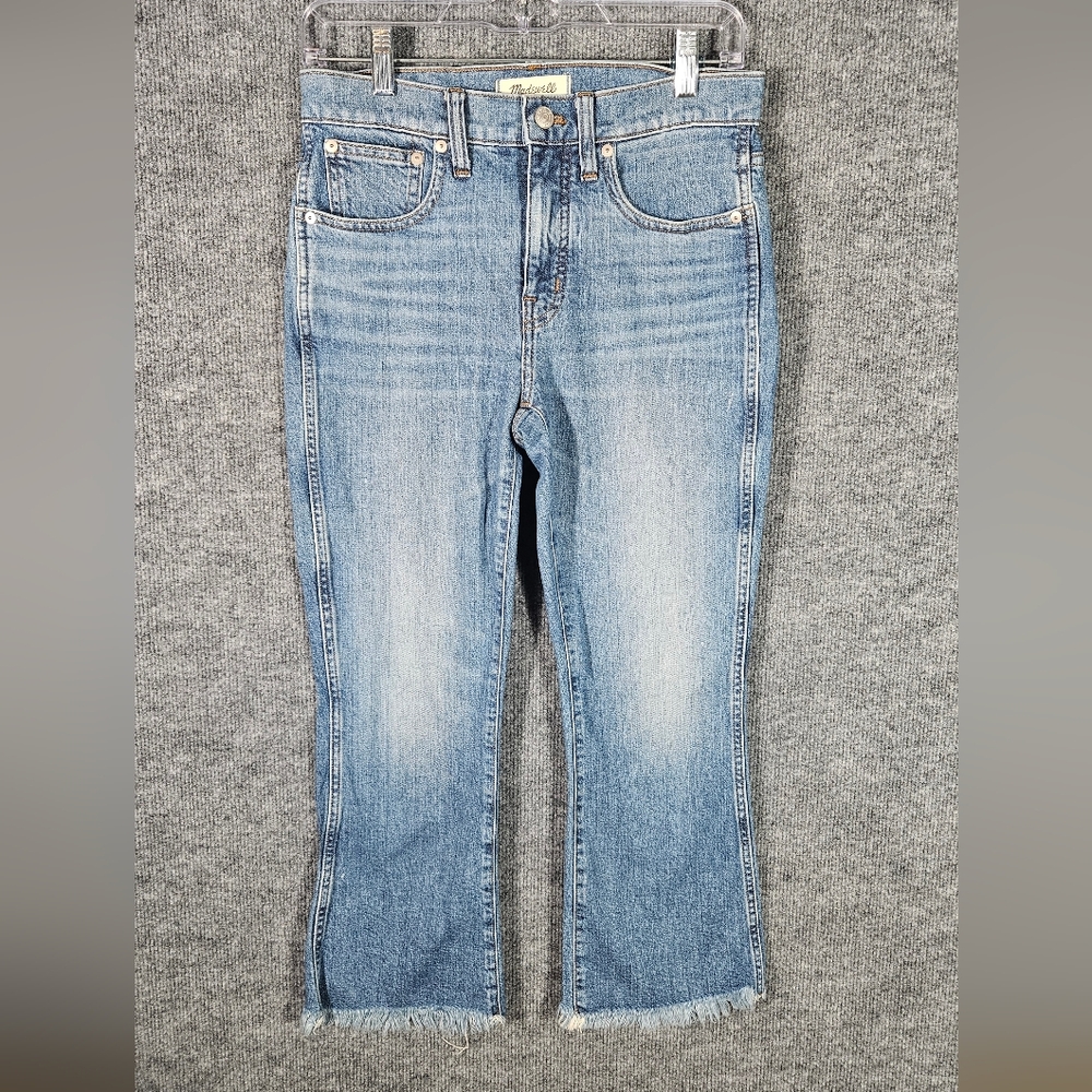 Madewell Cali Demi-boot Blue Jeans Size 27P Cropped, Frayed